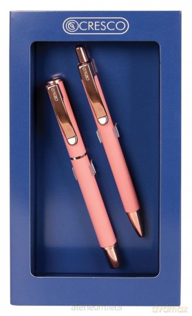 Pióro + długopis Master w etui GB różowy