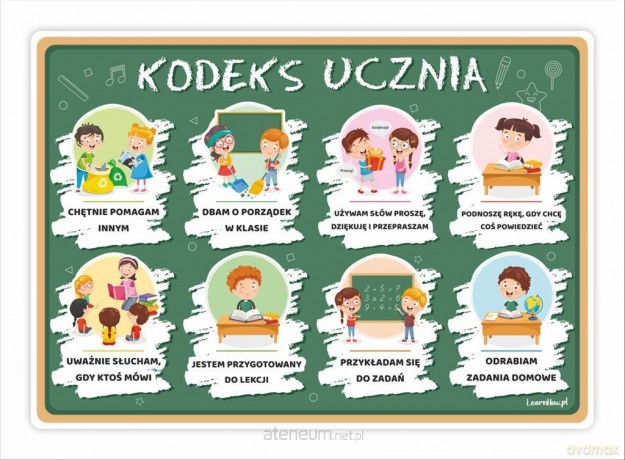 Plakat edukacyjny - Kodeks ucznia A3