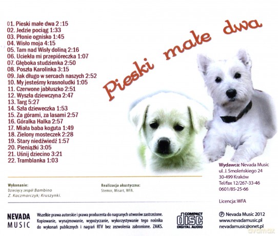 Piosenki dla dzieci: Pieski małe dwa [CD]