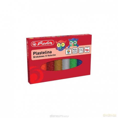 Plastelina brokatowa 8 kolorów