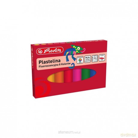 Plastelina fluorescencyjna 8 kolorów