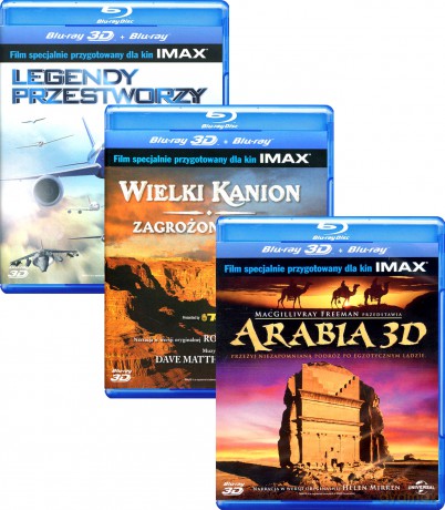 Arabia 3D/ Wieki Kanion 3D/ Legendy Przestworzy 3D [BOX] [3xBlu-Ray 3D]