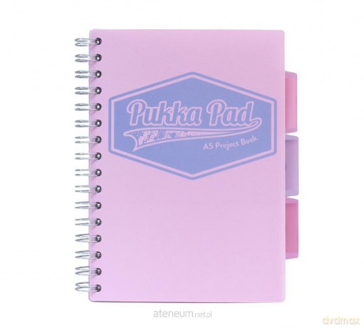 Project Book Pastel A5/200K kratka różowy (3 szt)