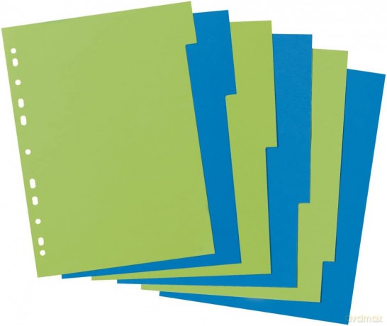 Przekładki A4 kartonowe 6-cz Greenline
