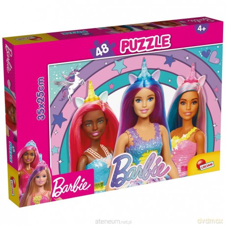 Puzzle dwustronne 48 Barbie magic unicorn [PUZZLE]