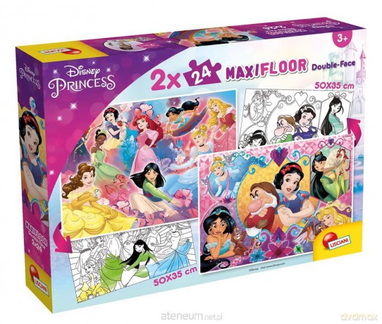 Puzzle dwustronne maxi 2 x 24 Princess [PUZZLE]