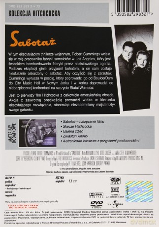 Sabotaż (kolekcja Alfreda Hitchcocka) [DVD]