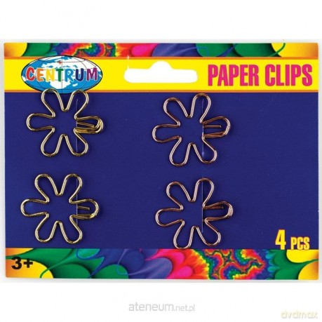 Spinacze biurowe Flower 25x29mm 4 szt 88829