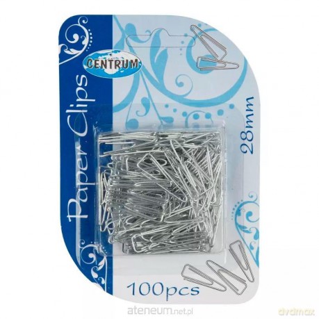 Spinacze biurowe trójkątne 28mm 100 szt 80819