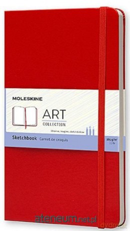 Szkicownik L 13x21cm 104K czerwony