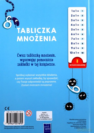 Tabliczka mnożenia z wysuwanymi kartami [KSIĄŻKA]