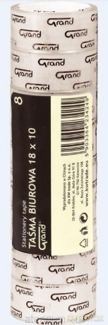 Taśma biurowa 18mmx10mm 8 szt
