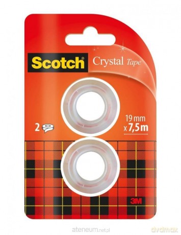 Taśma biurowa Scotch Crystal 19mm (2 szt)
