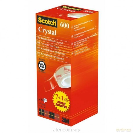 Taśma klejąca Scotch Crystal Clear 19mm (8 szt)