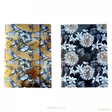 Teczka A4 z gumką Flowers Gold (10 szt)