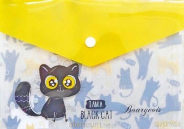 Teczka A5+ plastikowa z klipsem Koty P0108