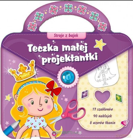 Teczka małej projektantki fiolet 2. Stroje bajek [KSIĄŻKA]