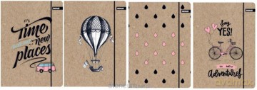 Teczka z gumką A4 Premium Kraft Liner mix