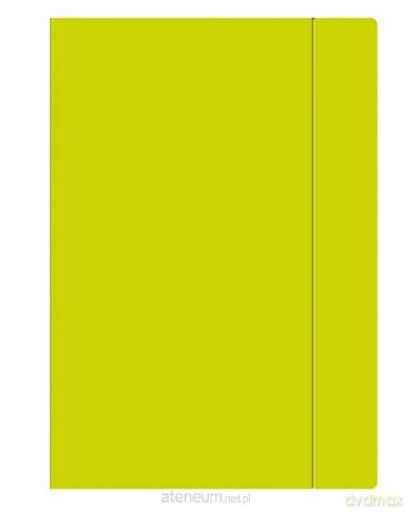 Teczka z gumką A4+ Fluo limonkowa (10 szt)