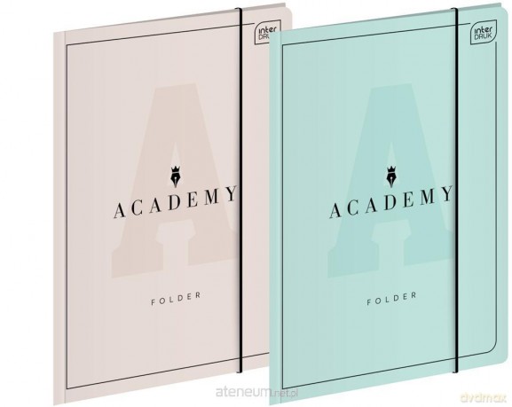 Teczka z gunką A4+ Academy Pastel (10 szt)