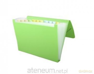 Teczka z przegródkami A4 PP-104 zielona