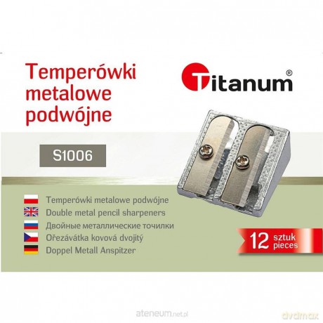 Temperówka metalowa podwójna (12 szt)