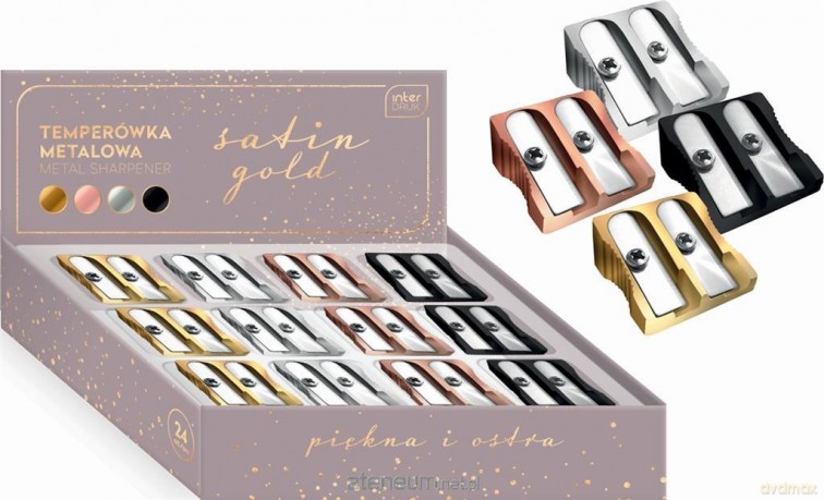 Temperówka metalowa Satin Gold (24 szt)