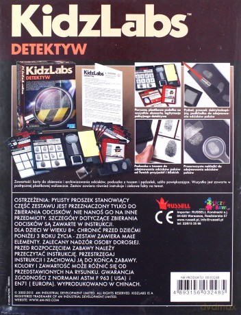Detektyw daktyloskopia. Zestaw do zbierania odcisków [ZABAWKA]