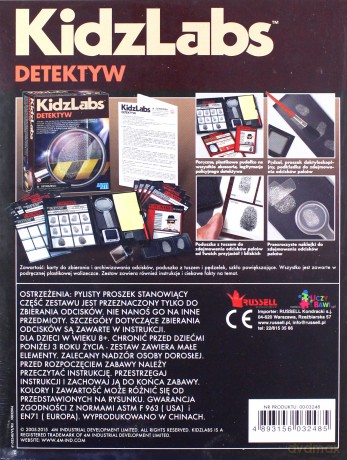 Detektyw daktyloskopia. Zestaw do zbierania odcisków [ZABAWKA]