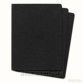 Zeszyt 19x25 gładki 60K czarny (3 szt)