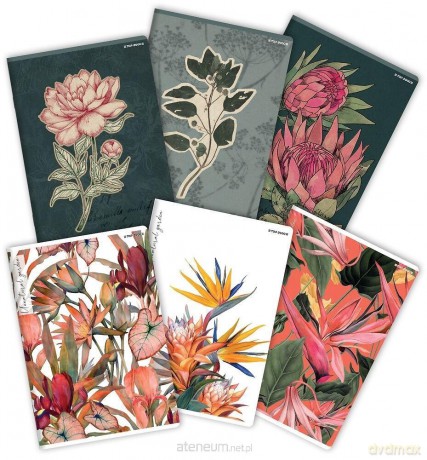 Zeszyt A4/80K kratka Flowers (5 szt)