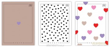 Zeszyt A4/80K kratka UV Hearts (5 szt)