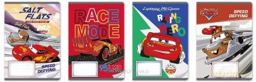 Zeszyt A5/16K linia potrójna kol, Cars (20 szt)