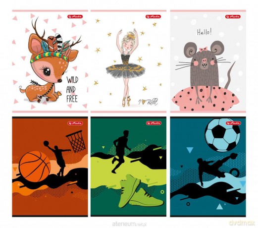 Zeszyt A5/32K linia Cute/Games&Sport (10 szt)