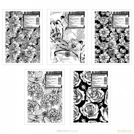Zeszyt A5/80K kratka Flowers Black (10 szt)