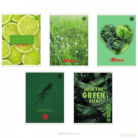 Zeszyt A5/80K kratka Think Green (5 szt)