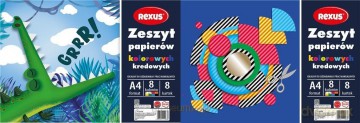 Zeszyt papierów kolor. kredowanych A4/8K (10 szt)