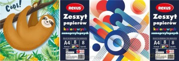 Zeszyt papierów kolor. samoprzylep. A4/8K (10 szt)