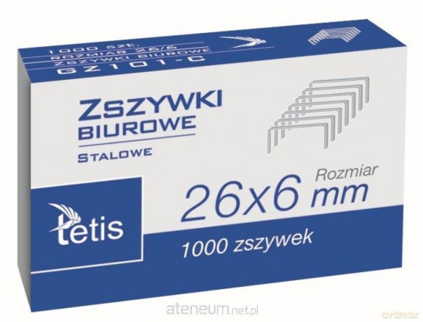 Zszywki biurowe 26/6 1000 szt. GZ101-C