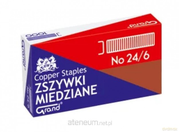 Zszywki miedziane 24/6 (1000 szt*10)