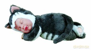 Lalka Anne Geddes Śpiący Kotek 9" [ZABAWKA]