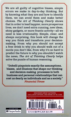 Art Of Thinking Clearly Intl The - Rolf Dobelli [KSIĄŻKA]