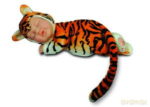 Lalka Anne Geddes Śpiący Tygrysek 9" [ZABAWKA]