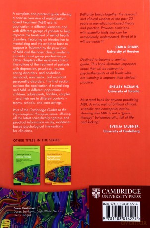 Cambridge Guide To Mentalization-Based - Anthony Bateman [KSIĄŻKA]