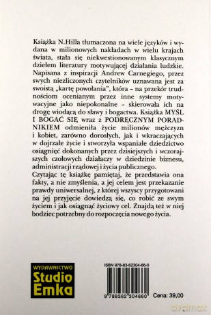 Myśl!... i bogać się (dodruk 2012) - Hill Napoleon [KSIĄŻKA]