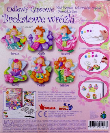 Odlewy gipsowe - Brokatowe wróżki [ZABAWKA]