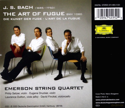 Emerson Quartet: Bach Art Of Fugue [CD]