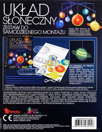 Układ Słoneczny. Zestaw do samodzielnego montażu [ZABAWKA]