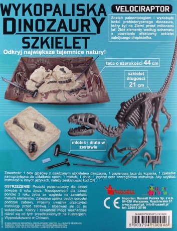 Wykopaliska - Velociraptor Zostań paleontologiem  [ZABAWKA]