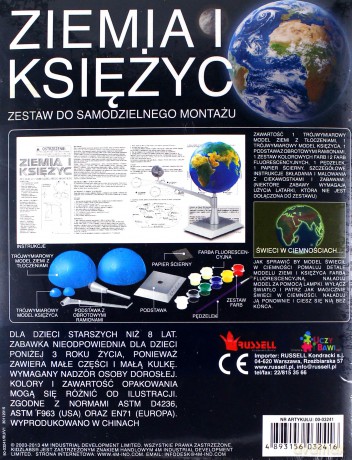 Ziemia i Księżyc. Zestaw do samodzielnego montażu [ZABAWKA]